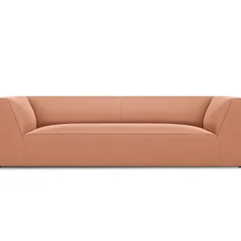 Canapea 3 locuri, Ruby, Micadoni Home, BL, 232x93x69 cm, catifea, roz imagine