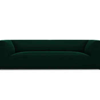 Canapea 3 locuri, Ruby, Micadoni Home, BL, 232x93x69 cm, catifea, verde bottle imagine