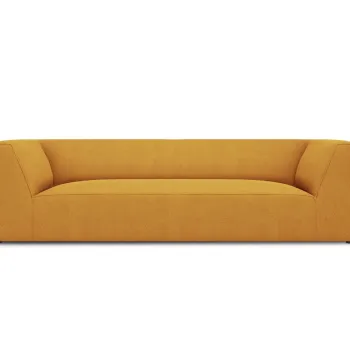 Canapea 3 locuri, Ruby, Micadoni Home, BL, 232x93x69 cm, poliester, galben imagine