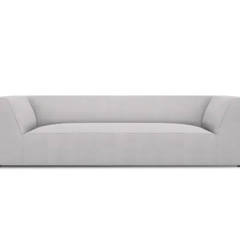 Canapea 3 locuri, Ruby, Micadoni Home, BL, 232x93x69 cm, poliester, gri deschis imagine