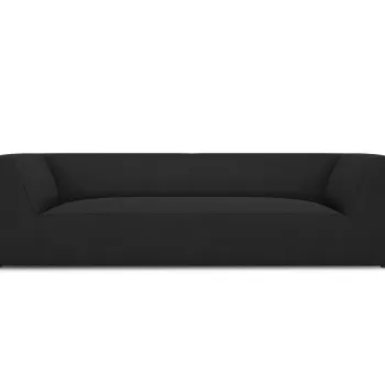 Canapea 3 locuri, Ruby, Micadoni Home, BL, 232x93x69 cm, poliester, negru imagine