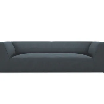 Canapea 3 locuri, Ruby, Micadoni Home, BL, 232x93x69 cm, velur, albastru imagine