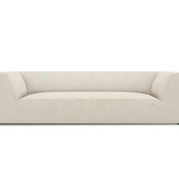 Canapea 3 locuri, Ruby, Micadoni Home, BL, 232x93x69 cm, velur, bej deschis imagine