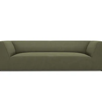 Canapea 3 locuri, Ruby, Micadoni Home, BL, 232x93x69 cm, velur, verde imagine