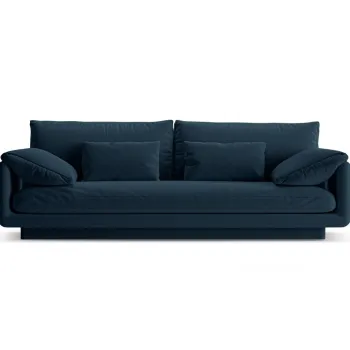 Canapea 3 locuri, Torino-211, Micadoni Home, 220x103x83 cm, tesatura structurata chenille, albastru navy imagine