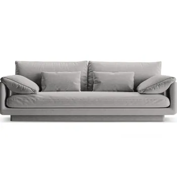 Canapea 3 locuri, Torino-211, Micadoni Home, 220x103x83 cm, tesatura structurata chenille, gri deschis imagine