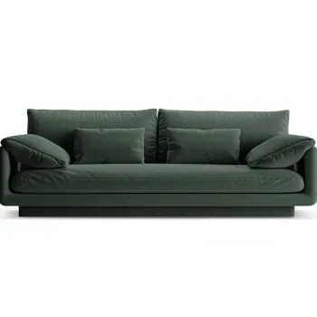Canapea 3 locuri, Torino-211, Micadoni Home, 220x103x83 cm, tesatura structurata chenille, verde muschi imagine