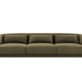 Canapea 3 locuri, Tulum, Cosmopolitan Design, 255x90x70 cm, catifea, verde imagine