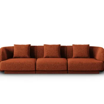 Canapea 3 locuri, Tulum, Cosmopolitan Design, 255x90x70 cm, tesatura chenille, teracota imagine