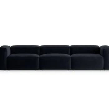 Canapea 4 locuri, Bergamo, Cosmopolitan Design, 364x108x70 cm, tesatura structurata, albastru navy imagine