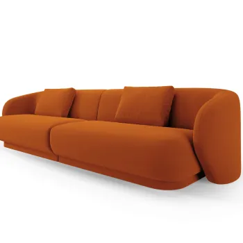 Canapea 4 locuri, Camden, Cosmopolitan Design, 304x102x72 cm, catifea, teracota imagine