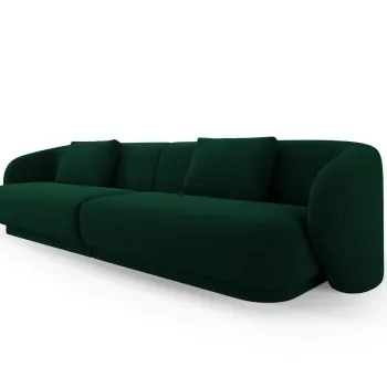 Canapea 4 locuri, Camden, Cosmopolitan Design, 304x102x72 cm, catifea, verde bottle imagine