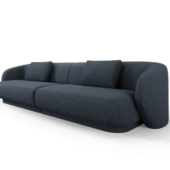 Canapea 4 locuri, Camden, Cosmopolitan Design, 304x102x72 cm, tesatura chenille, albastru imagine