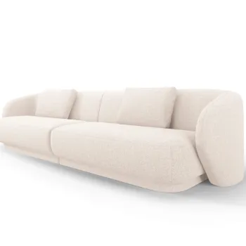 Canapea 4 locuri, Camden, Cosmopolitan Design, 304x102x72 cm, tesatura chenille, bej deschis imagine