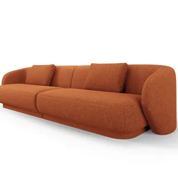 Canapea 4 locuri, Camden, Cosmopolitan Design, 304x102x72 cm, tesatura chenille, teracota imagine