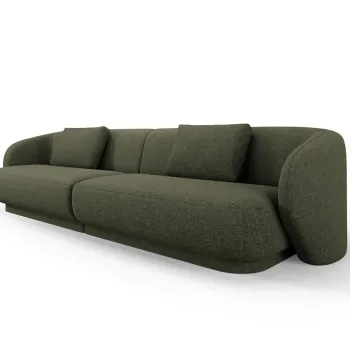 Canapea 4 locuri, Camden, Cosmopolitan Design, 304x102x72 cm, tesatura chenille, verde imagine