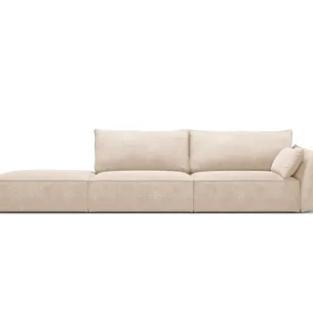 Canapea 4 locuri cotiera dreapta, Kaelle, Micadoni Home, BL, 264x110x85 cm, poliester chenille, bej imagine
