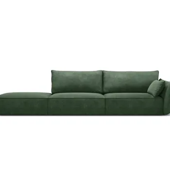 Canapea 4 locuri cotiera dreapta, Kaelle, Micadoni Home, BL, 264x110x85 cm, poliester chenille, verde bottle imagine