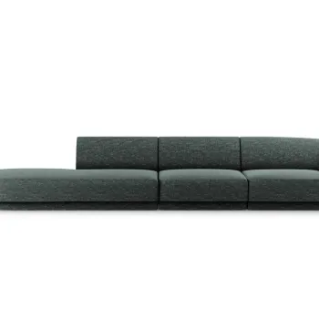 Canapea 4 locuri cotiera dreapta, Miley, Micadoni Home, BL, 325x85x74 cm, poliester chenille, albastru petrol imagine