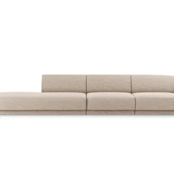 Canapea 4 locuri cotiera dreapta, Miley, Micadoni Home, BL, 325x85x74 cm, poliester chenille, bej imagine