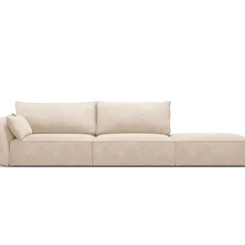 Canapea 4 locuri cotiera stanga, Kaelle, Micadoni Home, BL, 264x110x85 cm, poliester chenille, bej imagine