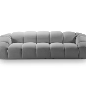 Canapea 4 locuri, Diana-191, Micadoni Home, 294x114x72 cm, tesatura 3D Sonic, argintiu imagine