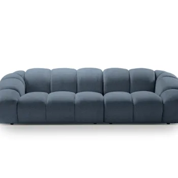 Canapea 4 locuri, Diana-192, Micadoni Home, 294x114x72 cm, catifea structurata, albastru jeans imagine