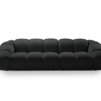 Canapea 4 locuri, Diana-192, Micadoni Home, 294x114x72 cm, catifea structurata, antracit imagine