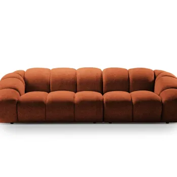 Canapea 4 locuri, Diana-192, Micadoni Home, 294x114x72 cm, catifea structurata, teracota imagine