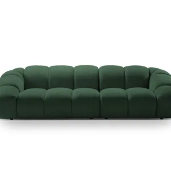 Canapea 4 locuri, Diana-192, Micadoni Home, 294x114x72 cm, catifea structurata, verde imagine