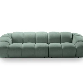 Canapea 4 locuri, Diana-192, Micadoni Home, 294x114x72 cm, catifea structurata, verde menta imagine