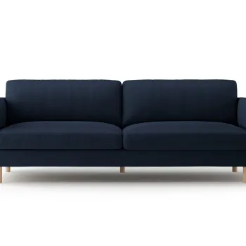 Canapea 4 locuri, Eden, Micadoni, 209x92x90 cm, catifea, albastru inchis imagine