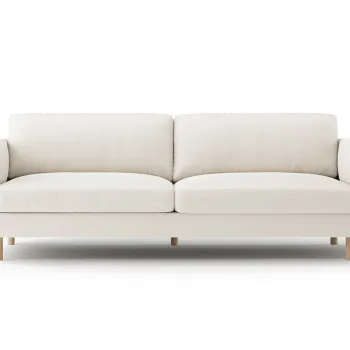 Canapea 4 locuri, Eden, Micadoni, 209x92x90 cm, catifea, bej imagine