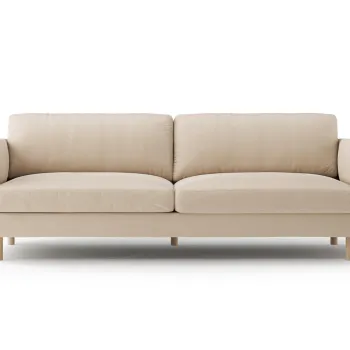 Canapea 4 locuri, Eden, Micadoni, 209x92x90 cm, catifea, bej nude imagine