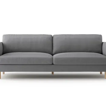 Canapea 4 locuri, Eden, Micadoni, 209x92x90 cm, catifea, gri imagine