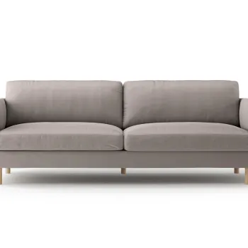 Canapea 4 locuri, Eden, Micadoni, 209x92x90 cm, catifea, gri beton imagine