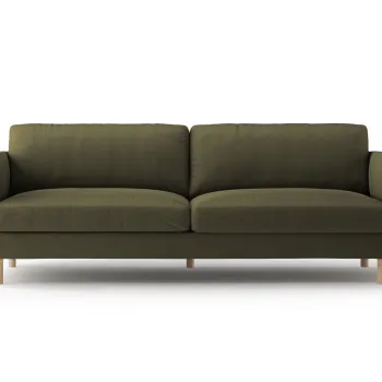 Canapea 4 locuri, Eden, Micadoni, 209x92x90 cm, catifea, verde muschi melanj imagine