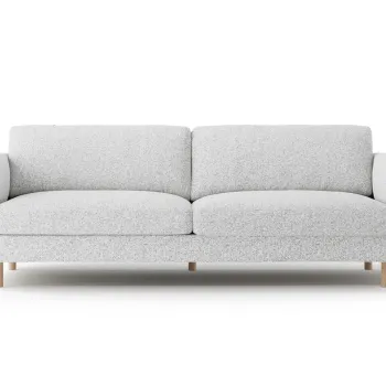 Canapea 4 locuri, Eden, Micadoni, 209x92x90 cm, tesatura structurata, gri deschis melanj imagine