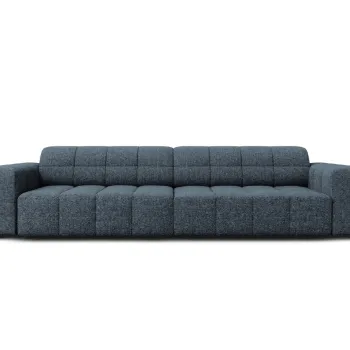 Canapea 4 locuri, Jennifer-140, Micadoni Home, 244x102x70 cm, tesatura chenille din poliester, albastru regal imagine