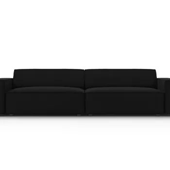 Canapea 4 locuri, Jodie, Micadoni Home, BL, 244x102x70 cm, catifea, negru imagine