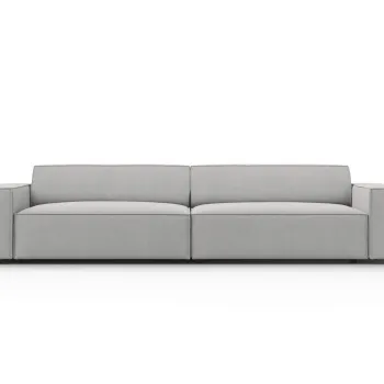 Canapea 4 locuri, Jodie, Micadoni Home, BL, 244x102x70 cm, poliester, gri deschis imagine