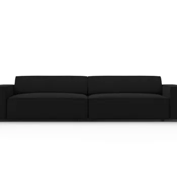 Canapea 4 locuri, Jodie, Micadoni Home, BL, 244x102x70 cm, poliester, negru imagine