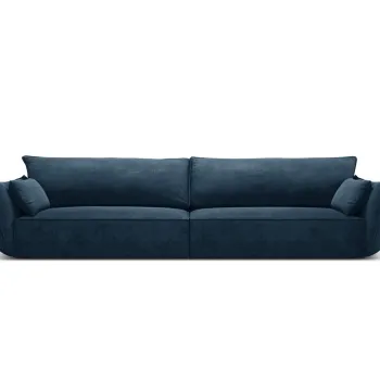 Canapea 4 locuri, Kaelle, Micadoni Home, BL, 248x110x85 cm, poliester chenille, albastru regal imagine