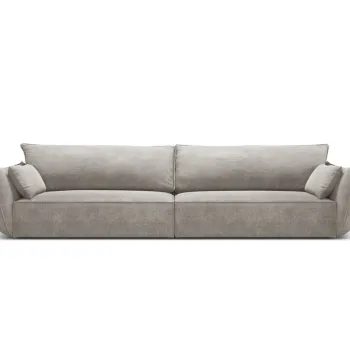 Canapea 4 locuri, Kaelle, Micadoni Home, BL, 248x110x85 cm, poliester chenille, gri deschis imagine