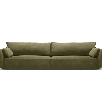 Canapea 4 locuri, Kaelle, Micadoni Home, BL, 248x110x85 cm, poliester chenille, verde imagine