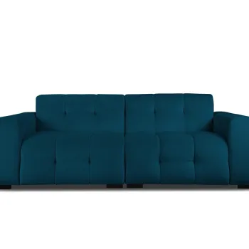 Canapea 4 locuri, Kendal, Micadoni Home, BL, 255x103x79 cm, catifea, albastru navy imagine