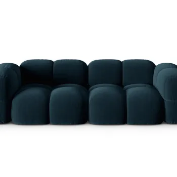 Canapea 4 locuri, Loretto, Cosmopolitan Design, 250x100x68 cm, catifea, albastru petrol inchis imagine