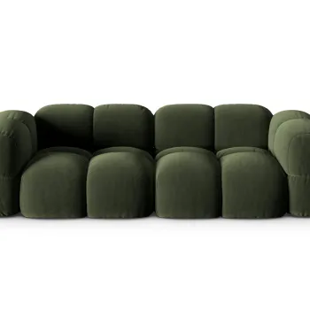 Canapea 4 locuri, Loretto, Cosmopolitan Design, 250x100x68 cm, catifea, verde imagine