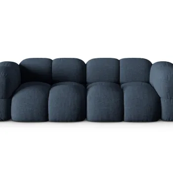 Canapea 4 locuri, Loretto, Cosmopolitan Design, 250x100x68 cm, tesatura structurata, albastru inchis imagine