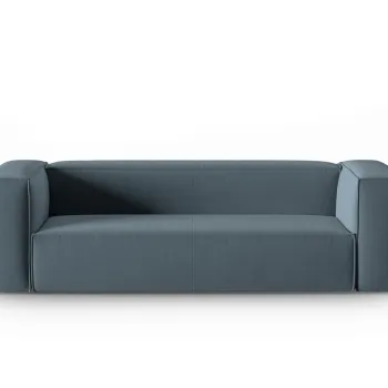 Canapea 4 locuri, Mackay, Cosmopolitan Design, 230x94x73 cm, catifea, albastru imagine